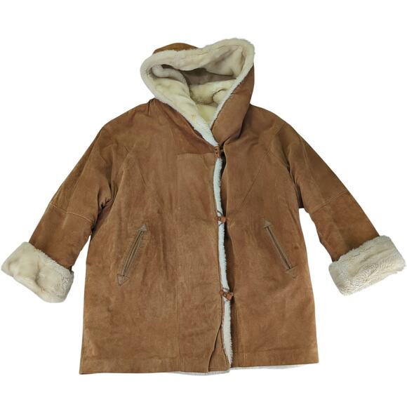 J. Percy Marvin Richards Penny Lane Coat Suede Reversible Women's Large Heavy‎ - Picture 1 of 11